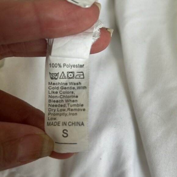 SHEIN Classic White Beach Patrs size small polyester, lightweight pool pants - Picture 6 of 6